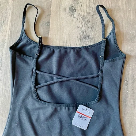 FREE PEOPLE Bodysuit | NWOT | Strappy Basique | Black | Size S | - Picture 8 of 9